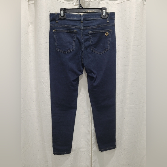 Michael Kors Women 8 Izzy Skinny Jeans Slim Mid Rise Dark Wash Blue New NWT - Picture 2 of 10